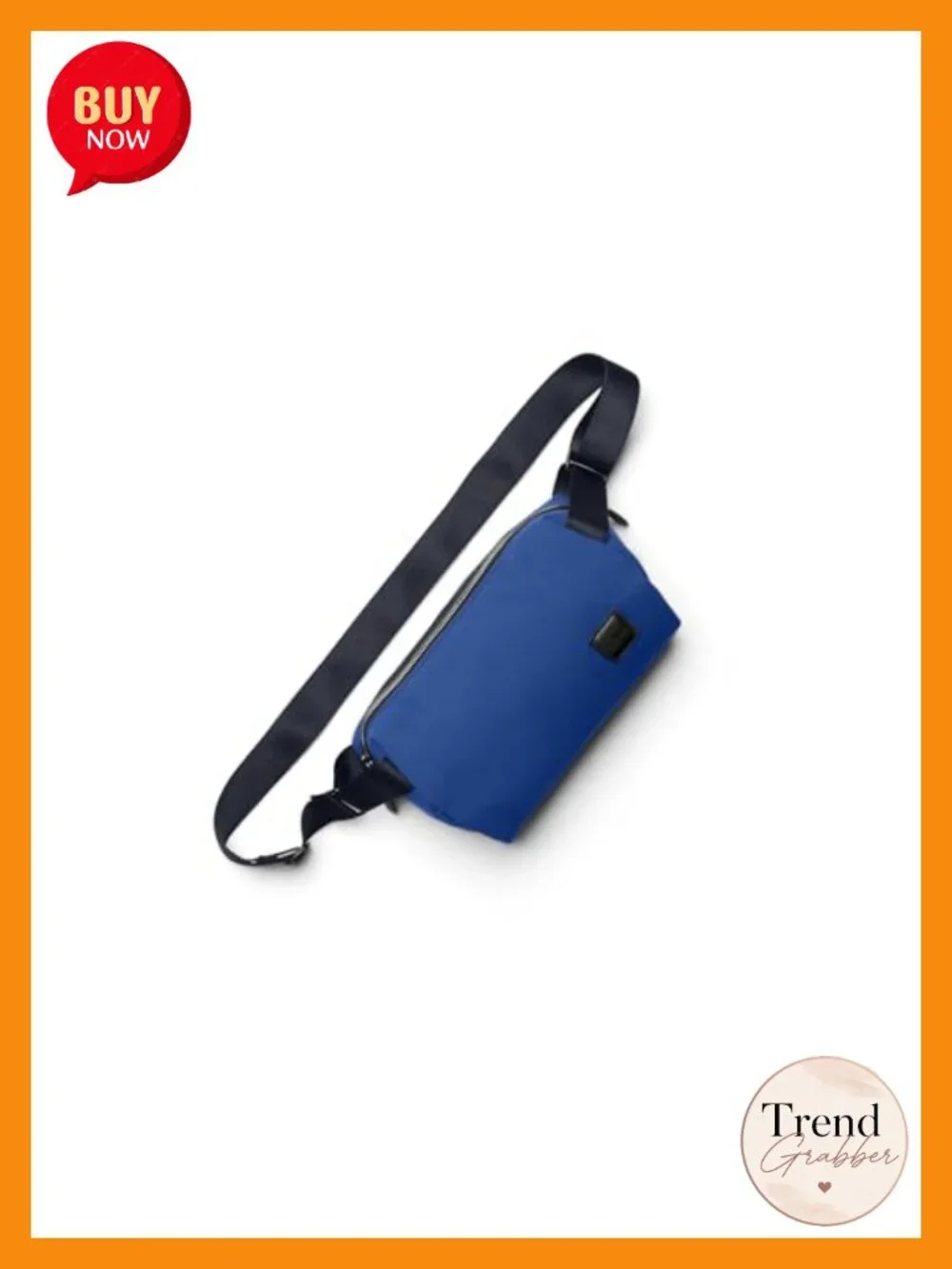 Polyester Sling Crossbody Bag with Internal Organization and Auto-Compression